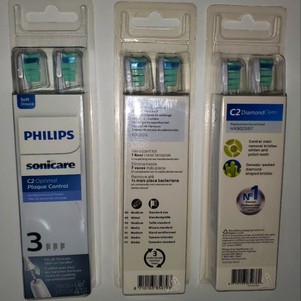 Philips Sonicare 3 Packs Replacement Brush Heads HX9023/65 HX9022/67 HX9024